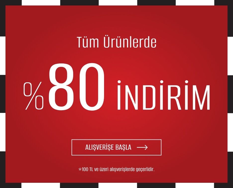 Tüm Ürünlerde %80 İndirim