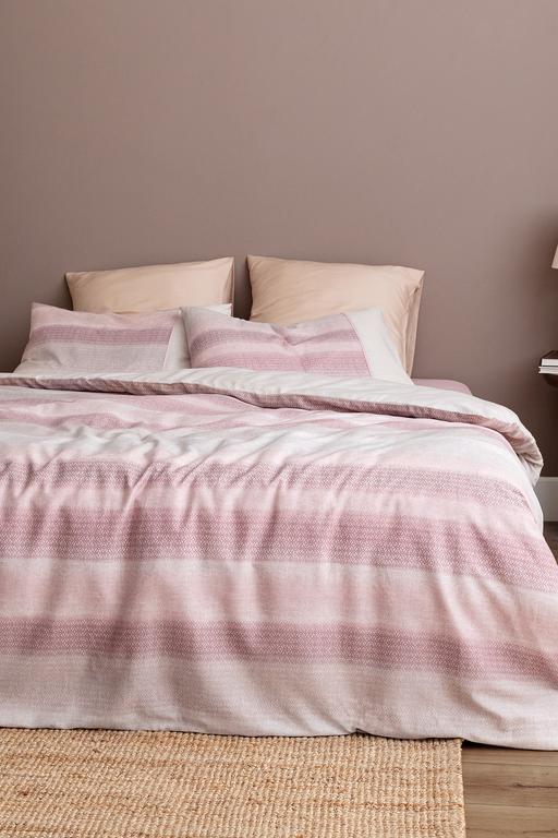  Candide King Size %100 Pamuk Madame Coco Crep Baskılı Nevresim Takımı - Pudra