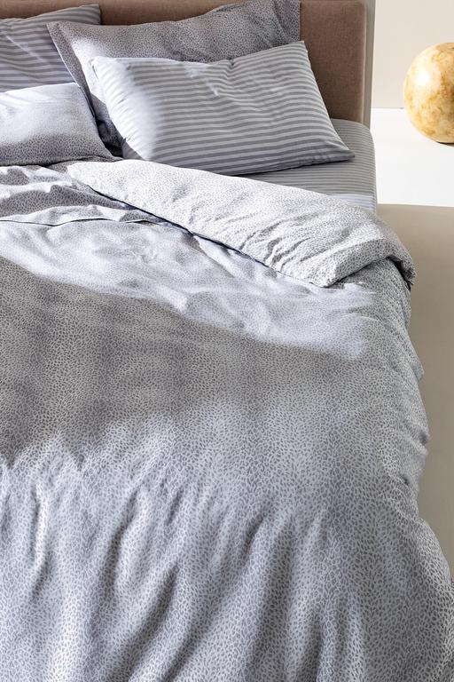  Auvergne King Size Jakarlı Saten Nevresim Takımı - Gri