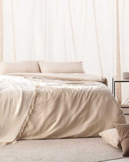 Adrien King Size Nervürlü Nevresim Takımı
