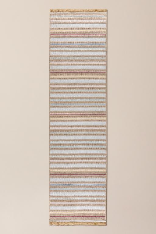  Laila Halı- Bej/Mavi- 80x300 cm