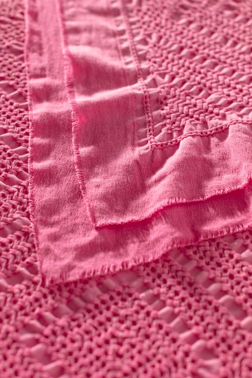  Eleta Tek Kişilik %100 Pamuk Yatak Örtüsü - Pembe