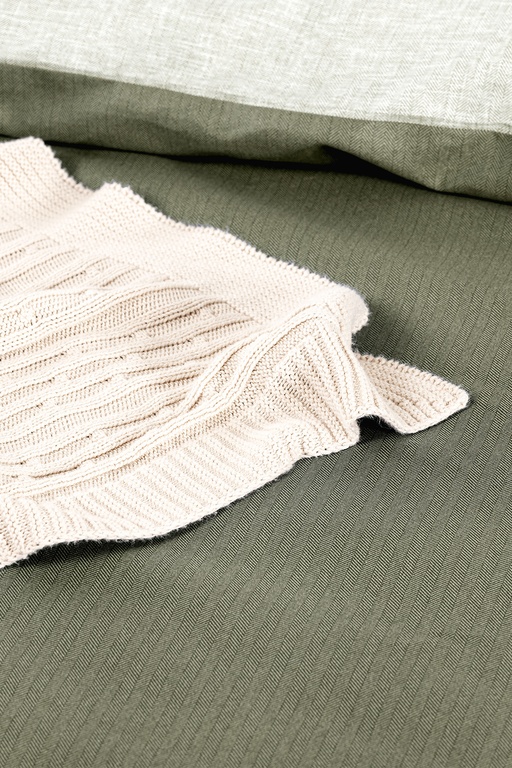  Cher King Size Pamuklu Baskılı Nevresim Takımı - Haki