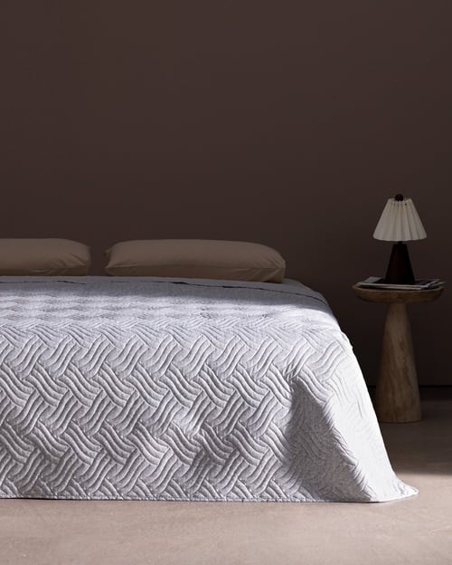 Grelot King Size Baskılı Yatak Örtüsü - Gri