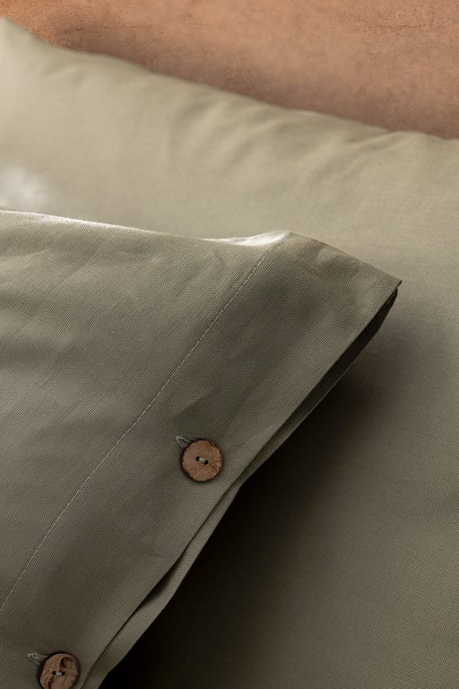  Songe Family Size %100 Pamuk Chambre Baskılı Nevresim Takımı - Haki