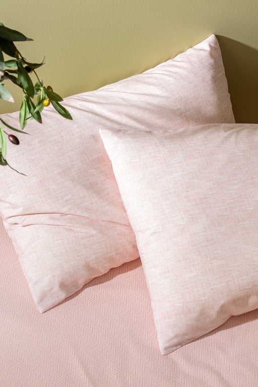  Juin King Size Pamuklu Baskılı Nevresim Takımı - Pudra