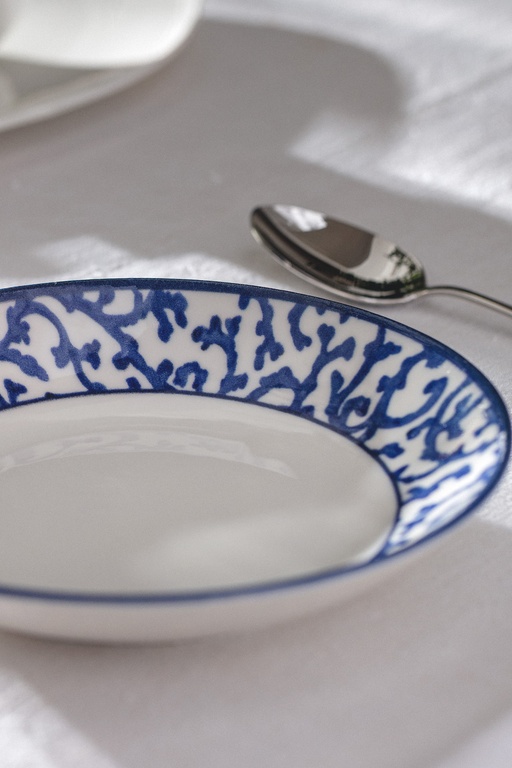  Reve Bleu Bliss Yemek Tabağı - 20 cm - Mavi/Beyaz